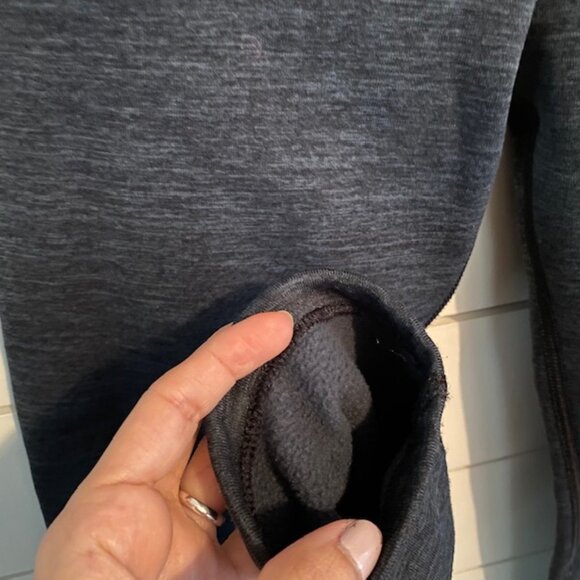 Athleta Girls Polartec Tight Size Large (12) Black Fleece Lined - Picture 4 of 5